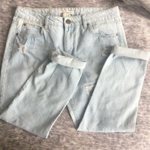 Ripped light jeans